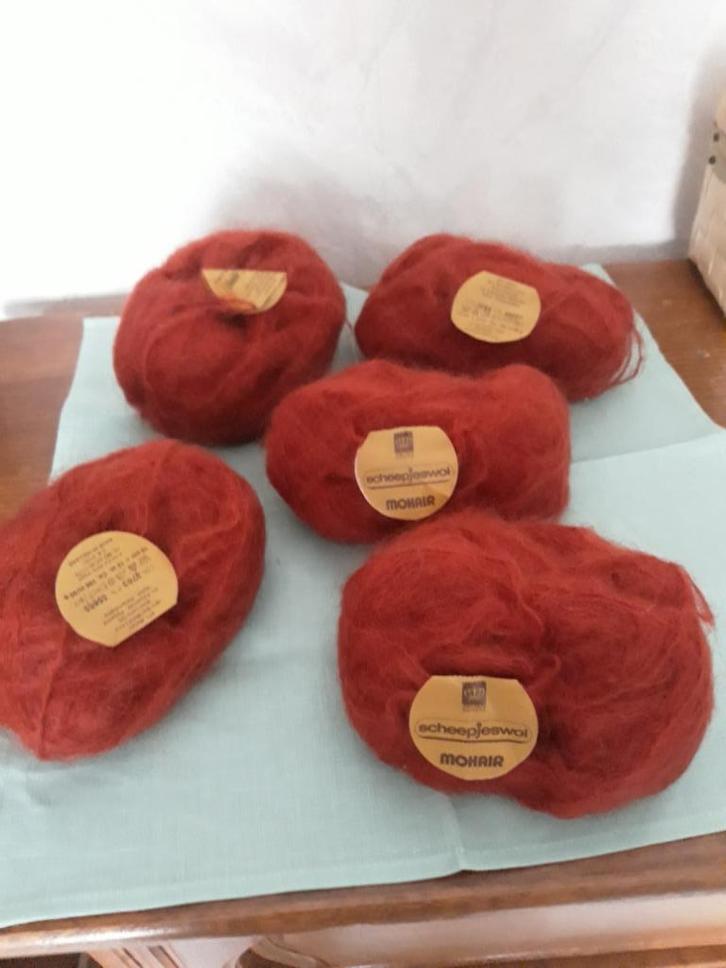 Scheepjes Mohairwol   roestrood  50 gr: 100m  5 stuks NIEUW, Hobby en Vrije tijd, Breien en Haken, Nieuw, Breien of Haken, Wol of Garen