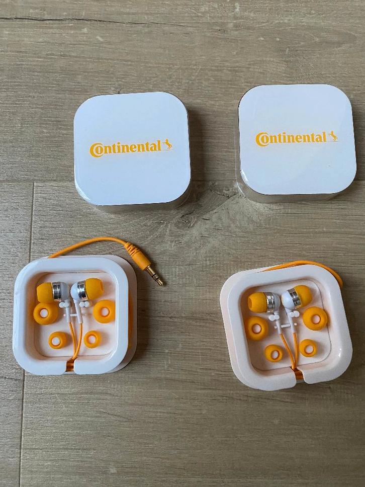 Set 2 gele in-ears oortjes mini jack en opzetstukjes - NIEUW, TV, Hi-fi & Vidéo, Casques audio, Neuf, Supra-aural, Enlèvement ou Envoi