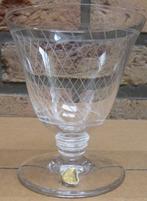 14 gestreepte kristallen glazen - BLS - 10 x 9,5 cm - € 55, Verzamelen, Ophalen, Zo goed als nieuw, Overige typen