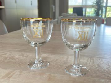 Set van 2 nieuwe Westvleteren XII glazen - 8 x 13 cm