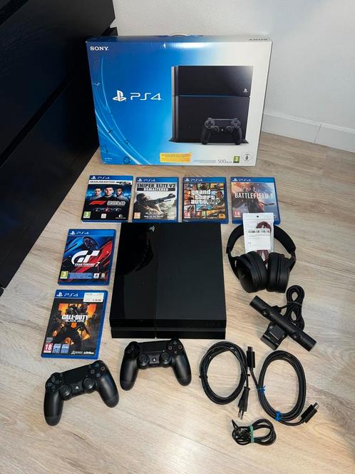 ps4 nieuwstaat + accessoires (oude versie 12.00), Games en Spelcomputers, Spelcomputers | Sony PlayStation 4, Zo goed als nieuw
