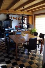 Tafel voor 8 personen uit metaal en steigerhout ., Huis en Inrichting, Tafels | Eettafels, Ophalen, Zo goed als nieuw, Metaal