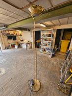 Metalen staanlamp met goudlook incl. dimfunctie en leeslamp, Tuin en Terras, Ophalen