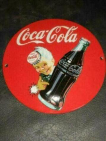 plaque emaille coca cola beschikbaar voor biedingen