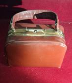 Petit sac vintage ancien art déco rigide cuir, Enlèvement ou Envoi
