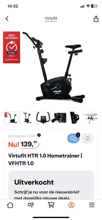Virtufit hometrainer, Enlèvement, Neuf, Vélo d'appartement