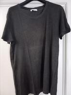 IRO T-shirt in donkergrijs linnen, maat : L, Ophalen of Verzenden