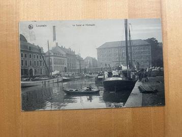 Postkaart Leuven : Le canal et l'entrepôt -1910 beschikbaar voor biedingen