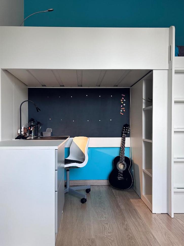 SMÅSTAD hoogslaper, 90x200 cm, incl. matras, Huis en Inrichting, Slaapkamer | Complete slaapkamers, Zo goed als nieuw, Eenpersoons