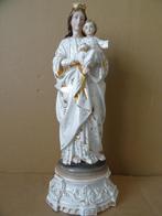 Antiek Mariabeeld antiek verguld porseleinen Mariabeeld 35cm, Antiek en Kunst, Antiek | Religieuze voorwerpen, Ophalen of Verzenden