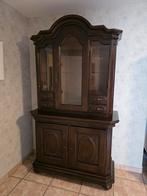 Antieke eiken wandkast met licht, Antiek en Kunst, Ophalen