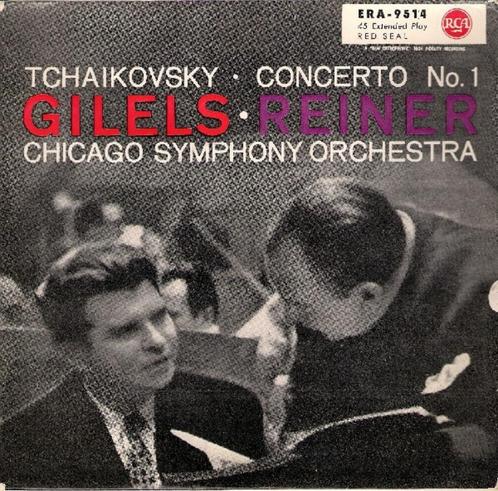 Gilels-Reiner,Chicago Symphony Orchestra,Tchaikovsky–Concert, CD & DVD, Vinyles Singles, Utilisé, EP, Classique, 7 pouces, Enlèvement ou Envoi
