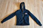 Superdry hoodie met ritssluiting, maat S (model voor het hal, Ophalen of Verzenden, Gedragen, Blauw
