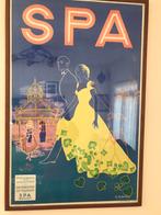 Poster van stad Spa = Collectors Item van jaren 60, Verzamelen, Met lijst, Reclame, Ophalen of Verzenden, A1 t/m A3