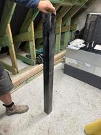 Gelakte L-ijzers ZWART: 3 stuks: 8cmx8cmx120cm, Doe-het-zelf en Bouw, Glas en Ramen, Ophalen, Zo goed als nieuw