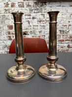 Paire de flambeaux kandelaars verzilverd, Ophalen