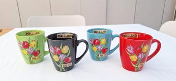 Lot de 4 mugs “Holland Tulips”  beschikbaar voor biedingen