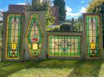 4 Art Deco glas-in-lood, Ophalen