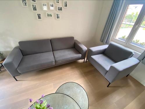 Modern grijs salon (3-zit & 1-zit), Huis en Inrichting, Zetels | Complete zithoeken, Zo goed als nieuw, Ophalen