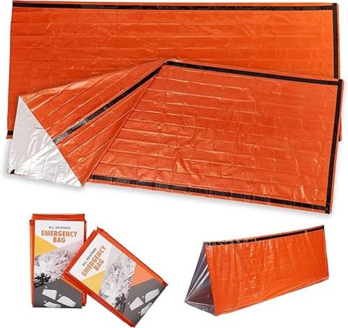 2 stuks Noodslaapzak | Reddingsdeken | Nieuw, Caravans en Kamperen, Kampeergereedschap, Nieuw, Verzenden