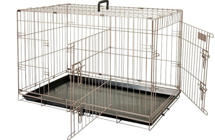 Hondenbench Taupe M 47x77x55cm, Dieren en Toebehoren, Hondenbenches, Zo goed als nieuw, Ophalen