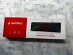 toetsenbord Qwerty Rainbow blacklight, GEMBIRD, Ophalen of Verzenden, Zo goed als nieuw, Qwerty