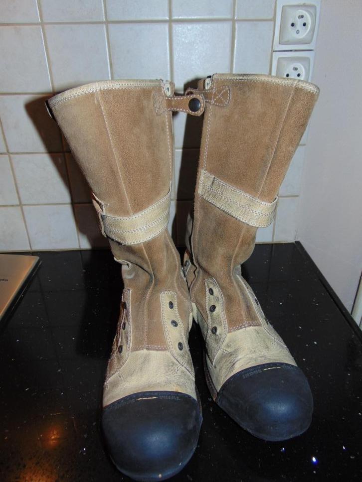 Laarzen Yellow Cab Industrial in zeer goede staat, Kleding | Heren, Schoenen, Gedragen, Boots, Bruin, Ophalen of Verzenden