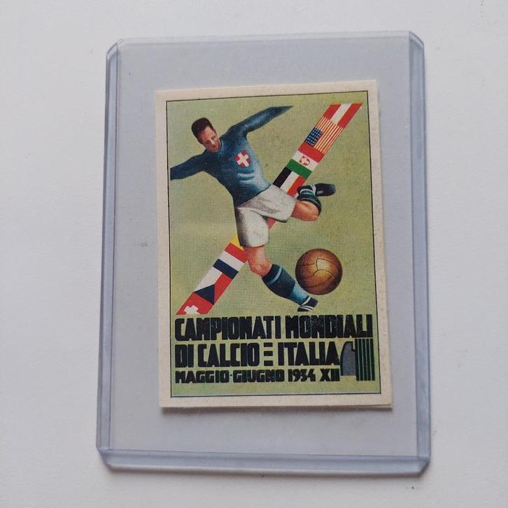 PANINI MEXICO 70 1970 POSTER 1934 ITALIA RODE BACK GEBRUIKT, Hobby en Vrije tijd, Stickers en Plaatjes, Gebruikt, Stickers en Plaatjes