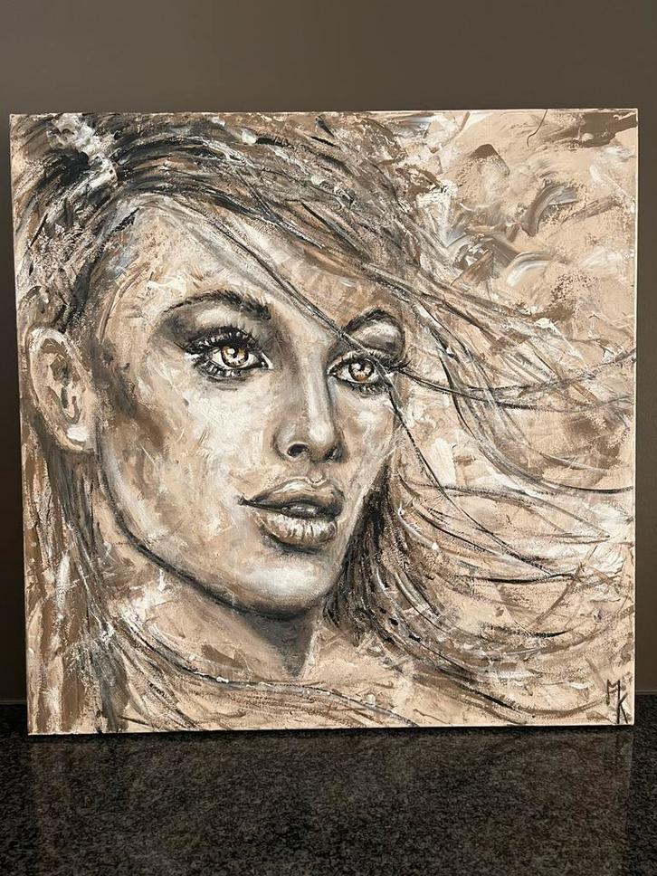 Origineel schilderij op dik doek Mk Art, Antiek en Kunst, Kunst | Schilderijen | Modern, Ophalen