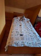 Eenpersoonsbed met lattenbodem, Huis en Inrichting, Slaapkamer | Bedden, Ophalen, Eenpersoons, Bruin, 200 cm