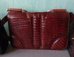 Vintage croco handtas, Gebruikt, Ophalen of Verzenden