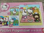 Hello Kitty puzzels, 10 à 50 pièces, Utilisé, Enlèvement ou Envoi