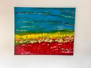 Schilderij modern abstract Vuurzee  50x40 beschikbaar voor biedingen
