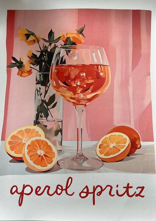 Poster op canvas Aperol Spritz 2 - mancave poolhouse nieuw, Verzamelen, Merken en Reclamevoorwerpen, Zo goed als nieuw, Verpakking