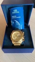 Festina horloge man koopje nieuw met garantie papieren, Ophalen, Staal, Staal, Polshorloge