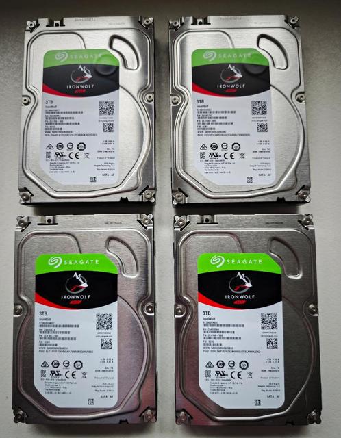 4x Seagate Ironwolf HD harde schijven van 3 TB, Computers en Software, Harde schijven, Gebruikt, NAS, Ophalen
