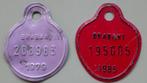 2 fietsplaatjes 1979 - 1985 Brabant, Autres types, Enlèvement ou Envoi