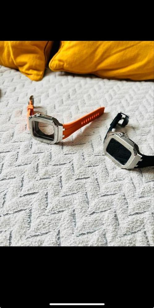 Apple Watch case 44mm, Handtassen en Accessoires, Smartwatches, Zo goed als nieuw, iOS, Zwart, Ophalen