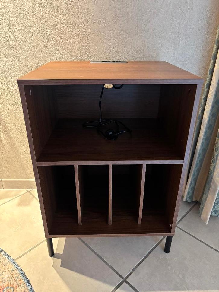 Platenspeler Meubel - LP-kast - Walnoot, Huis en Inrichting, Woonaccessoires | Overige, Zo goed als nieuw, Ophalen