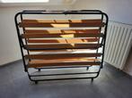 Sommier de lit pliant 2 places, Ophalen, Zwart, Tweepersoons, Zo goed als nieuw