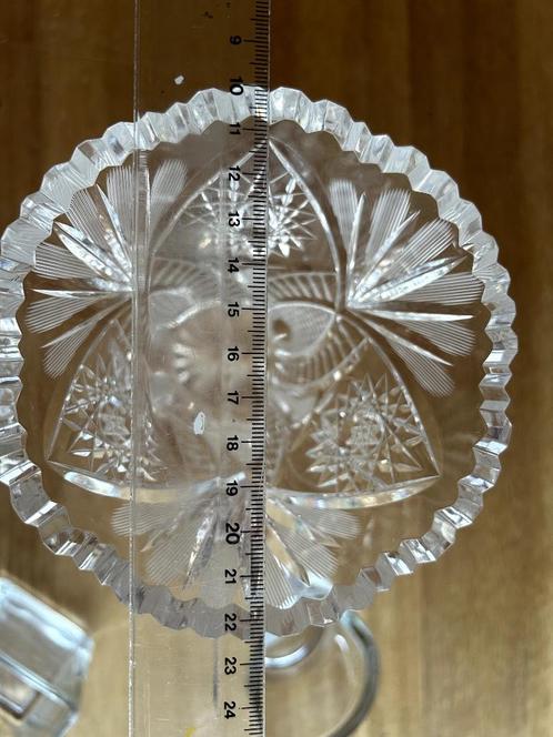 Geslepen glazen vaas en klein glaswerk, Huis en Inrichting, Woonaccessoires | Vazen, Zo goed als nieuw, Glas, Ophalen