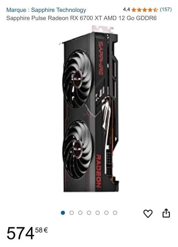 Carte Graphique SAPPHIRE RADEON RX 6700 TX 12 Gb, Computers en Software, Videokaarten, Refurbished, AMD, GDDR6, HDMI, DisplayPort