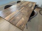 LOUISA eettafel en salontafel in gerecycleerde olm, Huis en Inrichting, Ophalen, Zo goed als nieuw