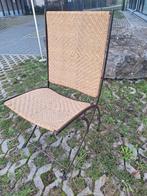4 chaises Design osier tressé fer forgé, Maison & Meubles, Chaises, Comme neuf, Enlèvement