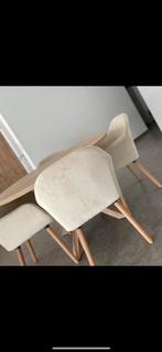 Chaises beige pied bois, Enfants & Bébés, Enlèvement, Comme neuf, Chaise(s)
