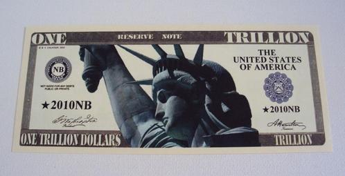 USA 1 Trillion Federal Reserve note Statue of Liberty - UNC, Postzegels en Munten, Bankbiljetten | Amerika, Los biljet, Noord-Amerika