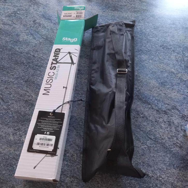 Pupitre Stagg MUS-A3 BK, Musique & Instruments, Pieds, Comme neuf, Enlèvement