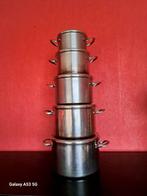 Serie de 5 marmites SARTEL+1 qulinar professionnel, Huis en Inrichting, Keuken | Potten en Pannen, Ophalen, Gebruikt