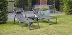 2 jardinico ligstoelen, Jardin & Terrasse, Chaises de jardin, Ajustable, Enlèvement, Utilisé, Aluminium