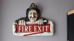 Wanddecoratie brandweerman fire exit, Ophalen, Gebruikt